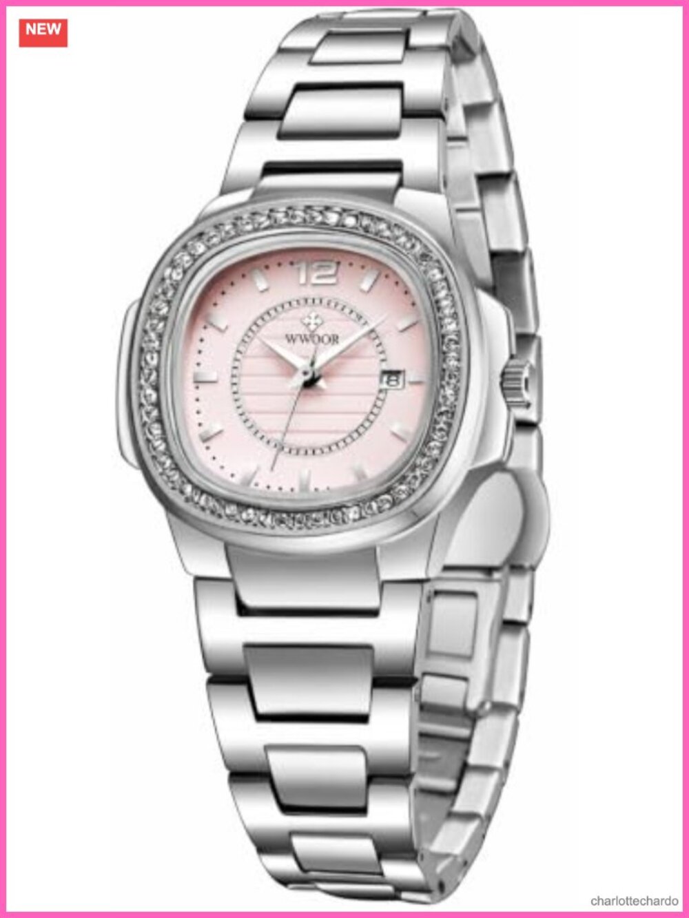 Women's Small Face Analog Quartz Watch Waterproof Date Stainless Steel Crystal